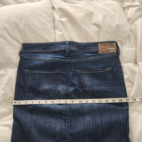 Diesel Denim Mermaid Maxi Skirt Size 29 Blue - Picture 11 of 12